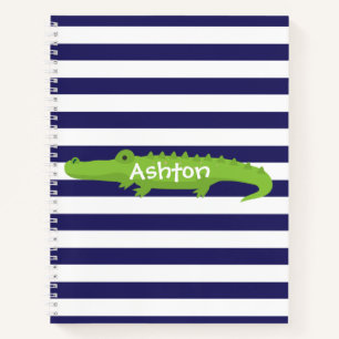 Rugby Stripes Alligator Spiral Notitieboek