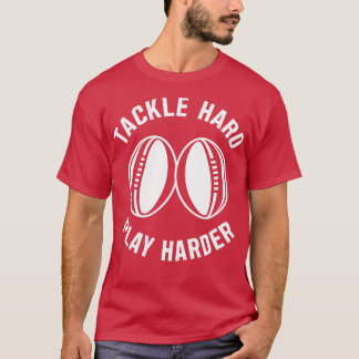 Rugby Tackelen Hard Speel Harder T-shirt
