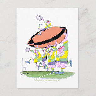 Rugby teamwork voor Tony Fernandes Briefkaart