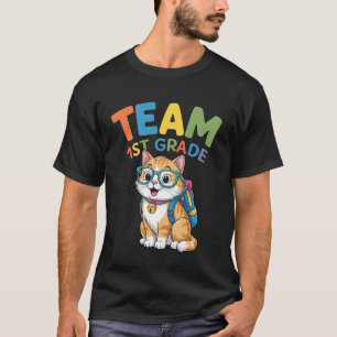 Rugby terug naar school kat T-shirts Team 1e klas