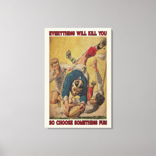 Rugby Tout Tue Vous Toile Décor Poster