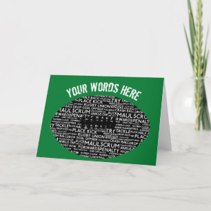Rugby Union Gifts Holiday Card Feestdagen Kaart