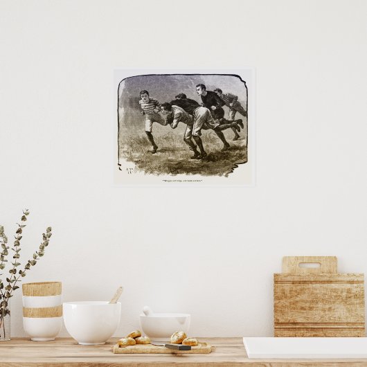 Rugby vintage - Impression d'archives (Cuisine)