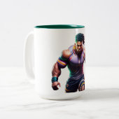 Rugby Warrior Two-Tone Mok (Voorkant links)