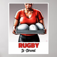 Rugby wordt geleverd - Robuuste afdrukken