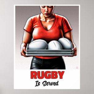 Rugby wordt geleverd - Robuuste afdrukken Poster