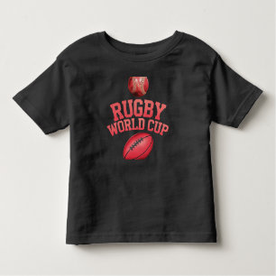 Rugby World Cup Logo met verkeerde balplaatsing Kinder Shirts