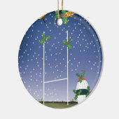 rugby xmas keramisch ornament (Links)