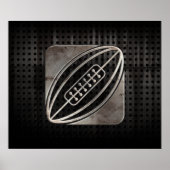 Rugby; zwart poster (Voorkant)