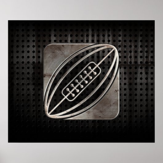 Rugby; zwart poster (Voorkant)