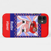 Rugbyspeler Case-Mate iPhone Case (Achterkant (horizontaal))