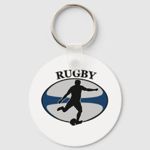 rugbyspeler met kogel sleutelhanger