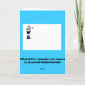 RUGBYSPELER VERJAARDAG KAART (Achterkant)