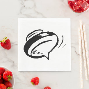 Rugdraaien bovenaan servet