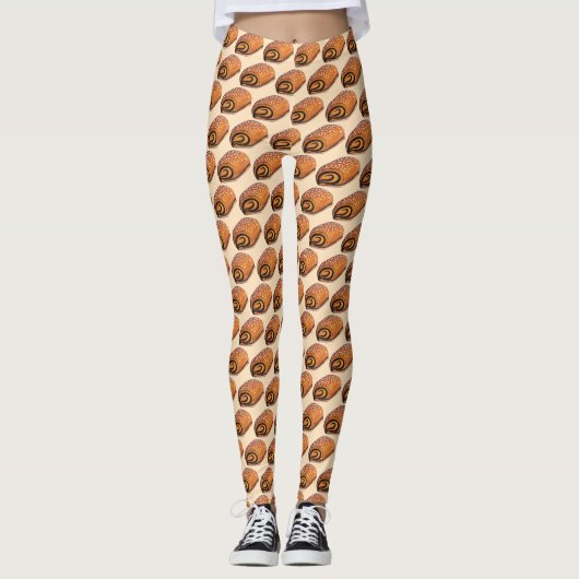 Rugelach Joods Pools halsflessengebak Leggings (Voorkant)
