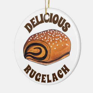 Rugelach Joodse Poolse crescent Roll Pastry Bakery Keramisch Ornament