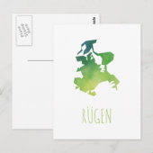 Rügen Map Briefkaart (Voorkant / Achterkant)