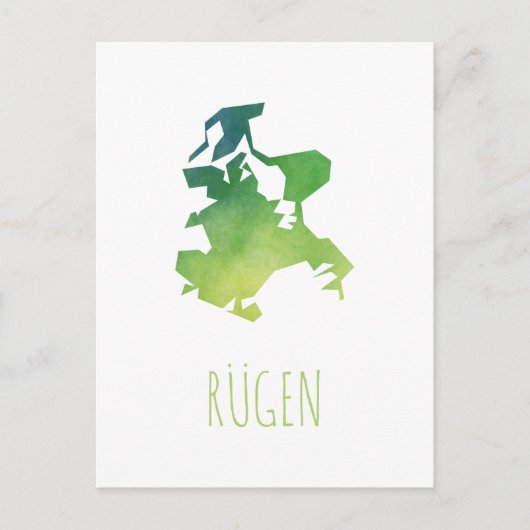 Rügen Map Briefkaart (Voorkant)