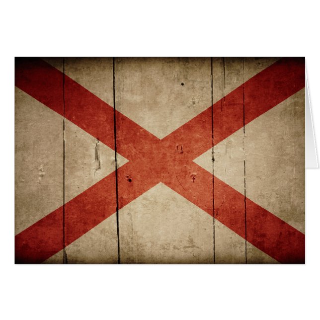 Rugged Alabama Flag (Voorkant Horizontaal)