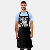 Rugged Black Best Pap Ever Typography Schort (Gedragen)