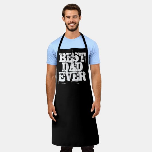 Rugged Black Best Pap Ever Typography Schort (Gedragen)