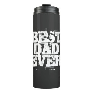 Rugged Black Best Pap Ever Typography Thermosbeker