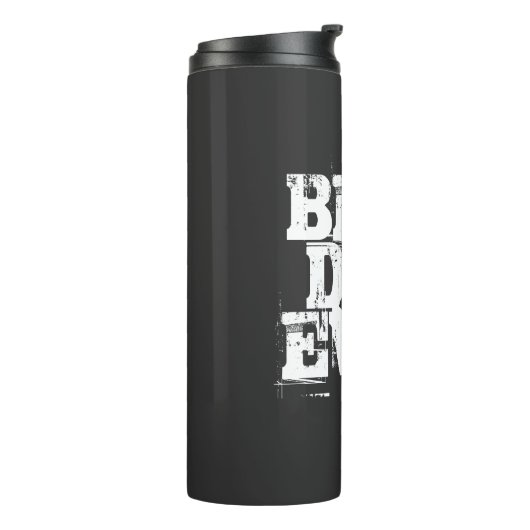 Rugged Black Best Pap Ever Typography Thermosbeker (Gedraaid links)