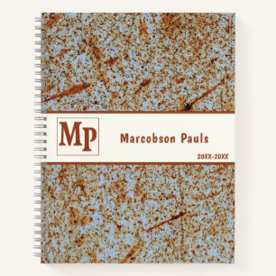 Rugged Brown Weathered Grunge Metal Notitieboek