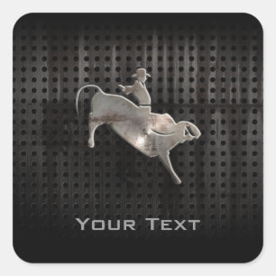 Rugged Bull Rider Vierkante Sticker