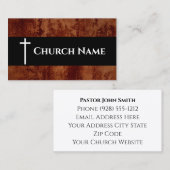 Rugged Church Naam faux Leather Church Visitekaartje (Voorkant / Achterkant)