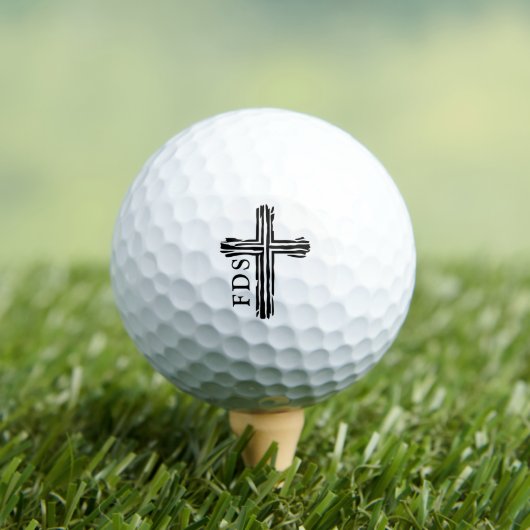 Rugged Cross Monogrammed Initialen Christelijk Zwa Golfballen (Insitu Shirt)