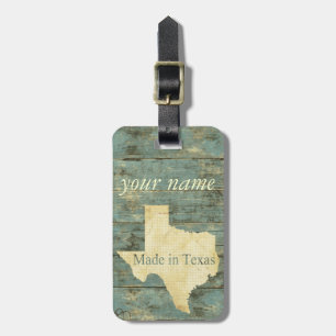 Rugged Distress Old Planks Texas Bagagelabel