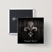 Rugged Fleur de lis Vierkante Button 5,1 Cm (Voorkant /achterkant)