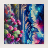 Rugged Mountains Blooming Cactus Square 556 pc Legpuzzel (Horizontaal)