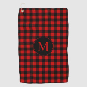 Rugged Red Buffalo met Monogram Golfhanddoek