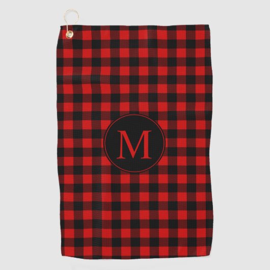 Rugged Red Buffalo met Monogram Golfhanddoek (Voorkant)