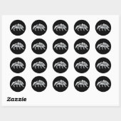 Rugged White Mandala Werewolf Ronde Sticker (Vel)