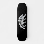 Rugged White Mandala Werewolf Skateboard (Voorkant)