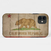 Rugged Wood California Flag Case-Mate iPhone Case (Achterkant (horizontaal))