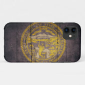 Rugged Wood Nebraska vlag Case-Mate iPhone Case (Achterkant (horizontaal))