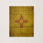 Rugged Wood New Mexico Flag Legpuzzel (Verticaal)