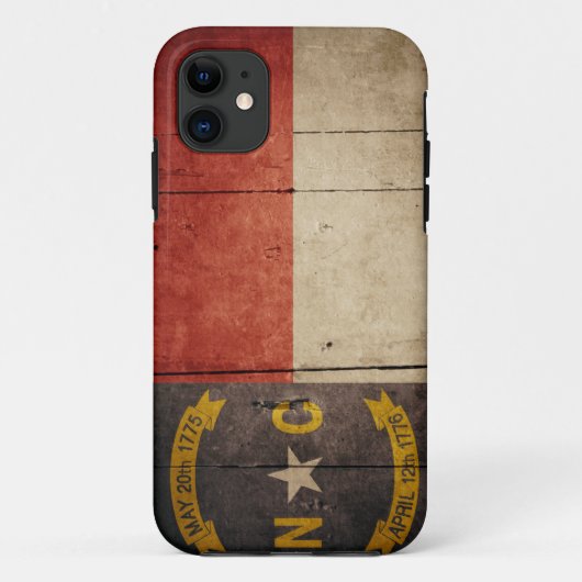 Rugged Wood North Carolina Flag Case-Mate iPhone Case (Achterkant)