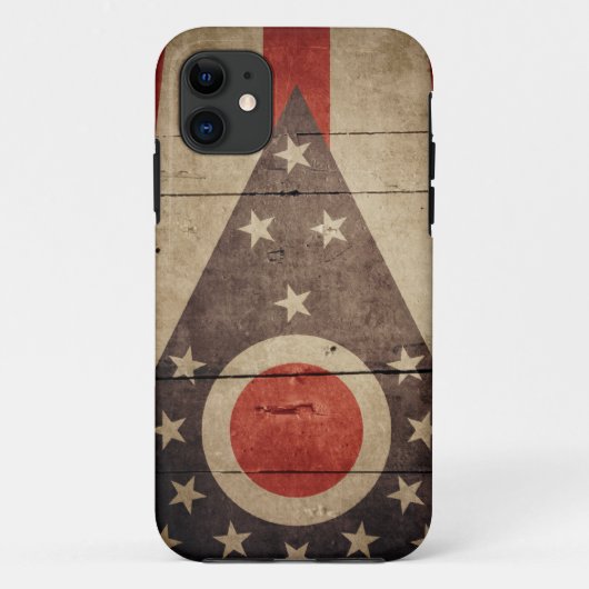 Rugged Wood Ohio Flag Case-Mate iPhone Case (Achterkant)