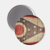 Rugged Wood Ohio Flag Magneet (Voorkant / Achterkant)