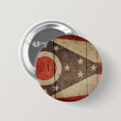 Rugged Wood Ohio Flag Ronde Button 5,7 Cm (Voorkant /achterkant)
