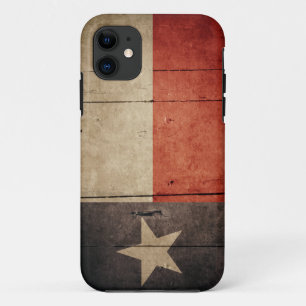 Rugged Wood Texas Flag iPhone 11 Hoesje