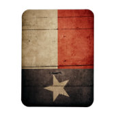 Rugged Wood Texas Flag Magneet (Verticaal)