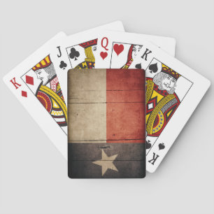 Rugged Wood Texas Flag Speelkaarten