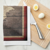 Rugged Wood Wyoming Flag Theedoek (Quarter Fold)