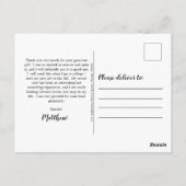 Rugged Woodsy Foto Graduparty Briefkaart (Achterkant)